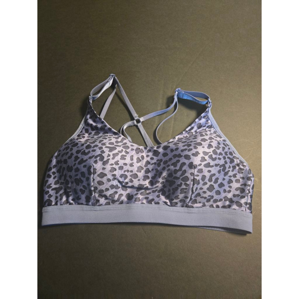 Women's C9 Champion Blue Black Leopard Print Sports Bra S